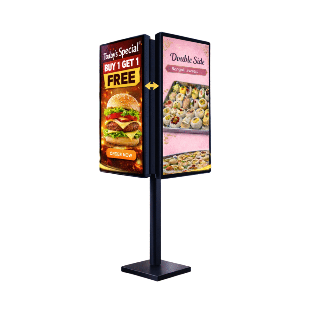 Dual Side Digital Pole Standee