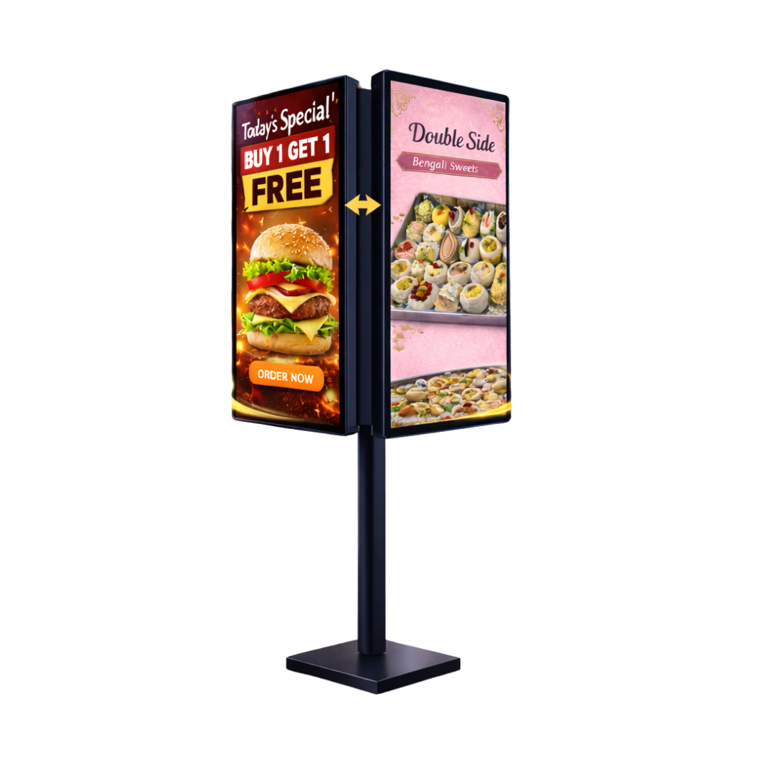 Dual Side Digital LED Pole Standee