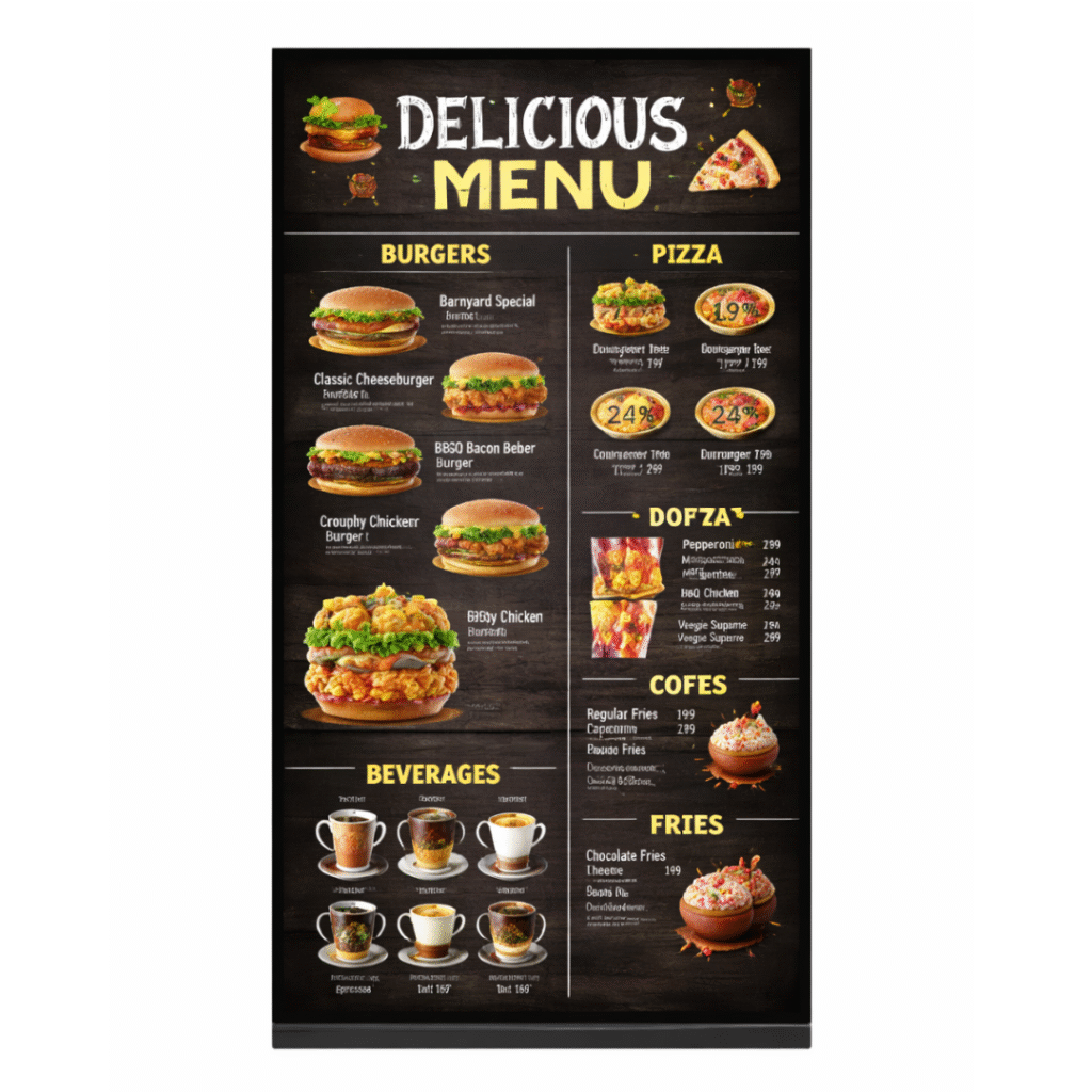 Digital menu board