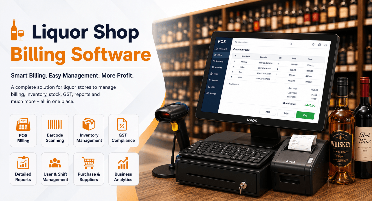 Liquor Shop Billing Software
